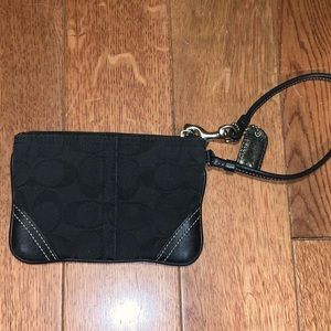 Classic Black Coach Wristlet